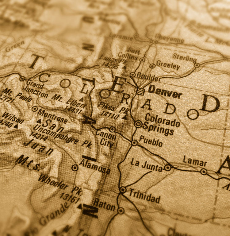 Map of Colorado.